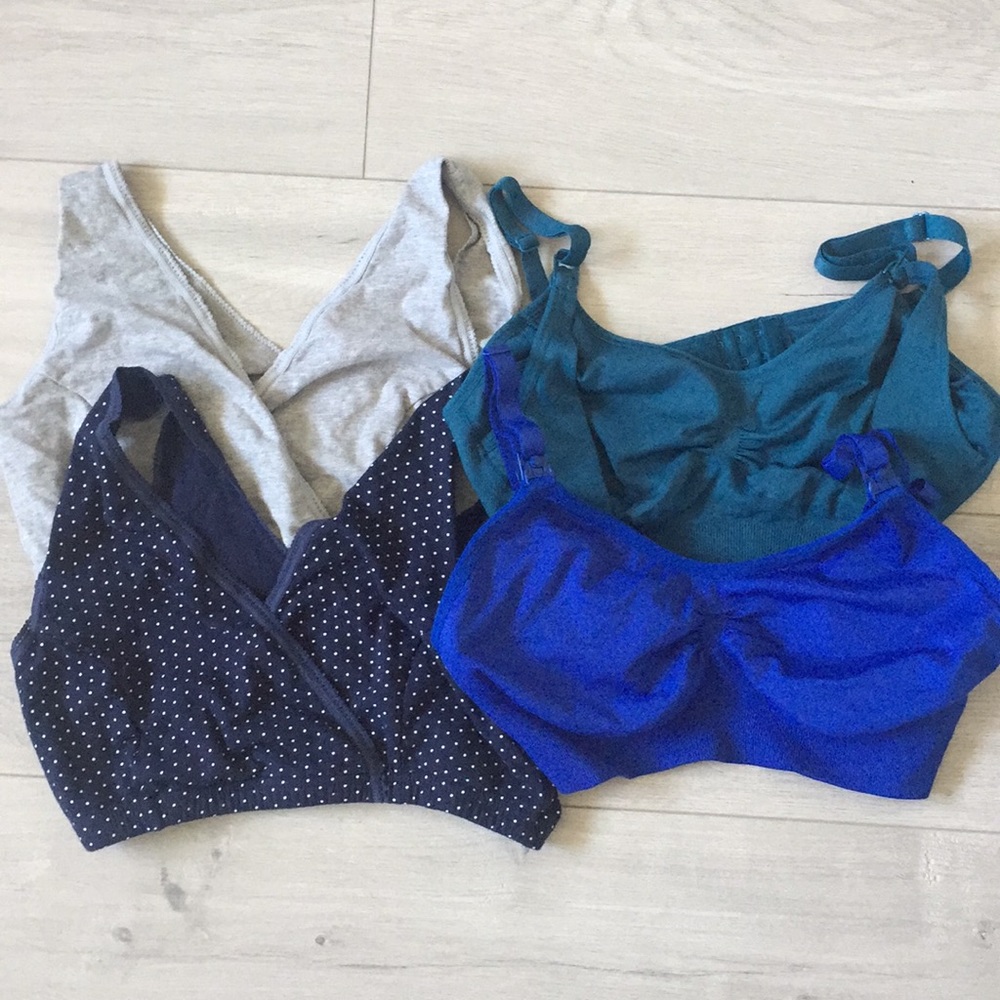 4 assorted maternity bras